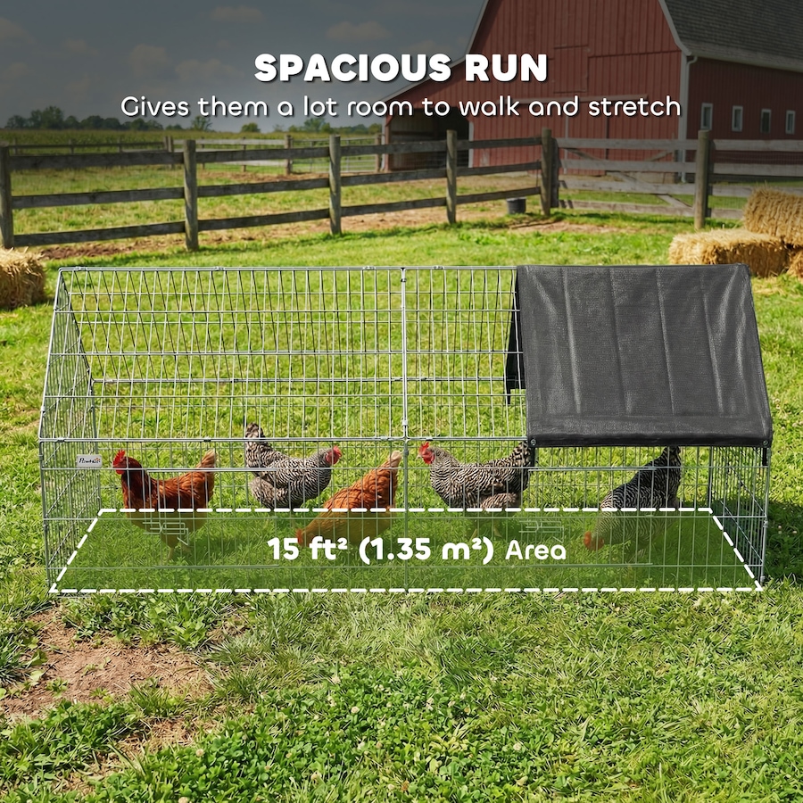 Image 926743_ALTMORE3.jpg, Product 926-743 / Price $82.99, PawHut Metal Chicken Coop Small Animal Cage 71" x 29.5" x 29.5" Black from PawHut on TSC.ca's Home & Garden department