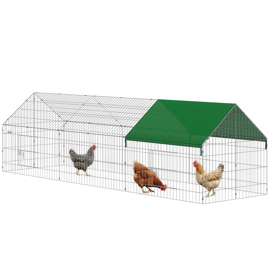 Image 926744.jpg, Product 926-744 / Price $97.99, PawHut Metal Chicken Coop Small Animal Cage 106" x 29.5" x 29.5" Green from PawHut on TSC.ca's Home & Garden department