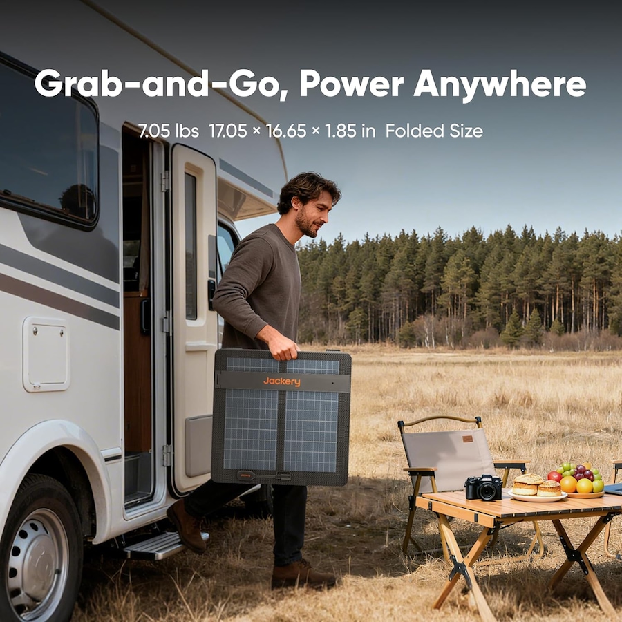 Image 926780_ALTMORE1.jpg, Product 926-780 / Price $389.00, Jackery SolarSaga 100W Air Solar Panel, Foldable and Portable Solar Charger from Jackery on TSC.ca's Electronics department