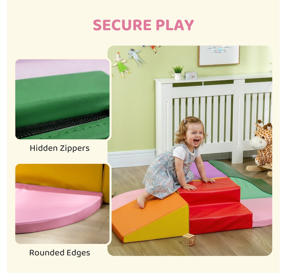 Image 926786_ALTMORE6.jpg, Product 926-786 / Price $139.99, Qaba Kids Soft Play Set, 6-Piece Foam Blocks Set for Toddler to Climb, Crawl from Qaba on TSC.ca's Home & Garden department