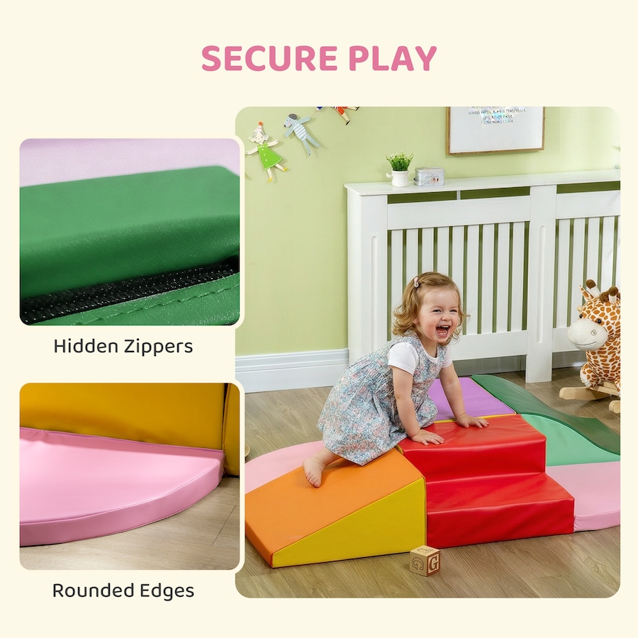 Image 926786_ALTMORE6.jpg, Product 926-786 / Price $149.99, Qaba Kids Soft Play Set, 6-Piece Foam Blocks Set for Toddler to Climb, Crawl from Qaba on TSC.ca's Home & Garden department