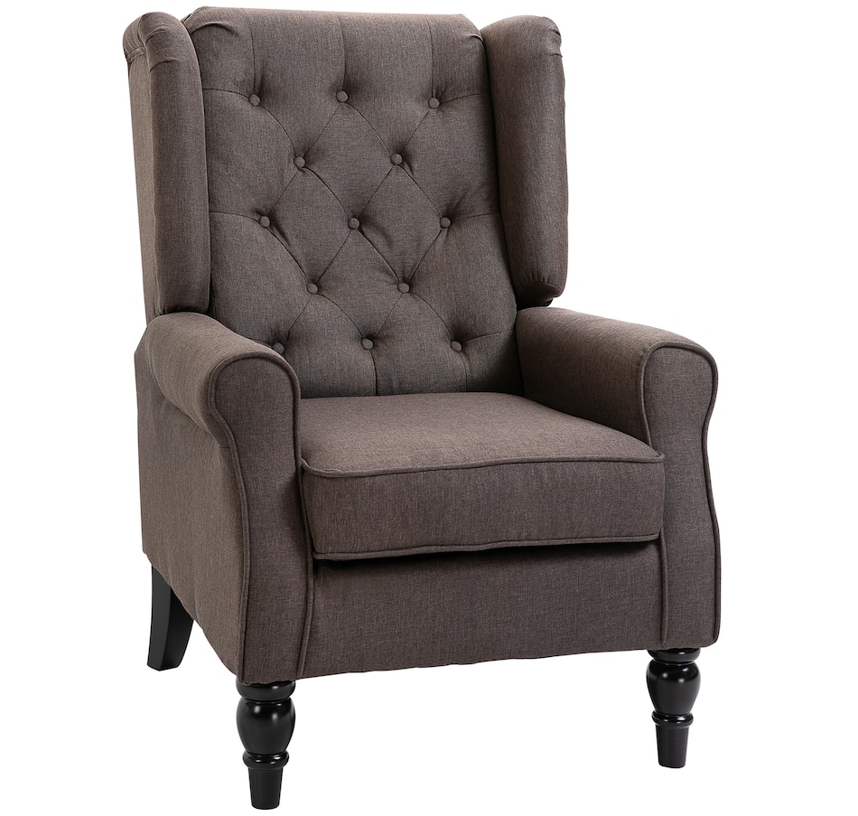 Image 926789_ST04.jpg, Product 926-789 / Price $254.99 - $299.99, HOMCOM Button-Tufted Accent Chair with High Wingback, Rounded Cushioned Armrests from HOMCOM on TSC.ca's Home & Garden department