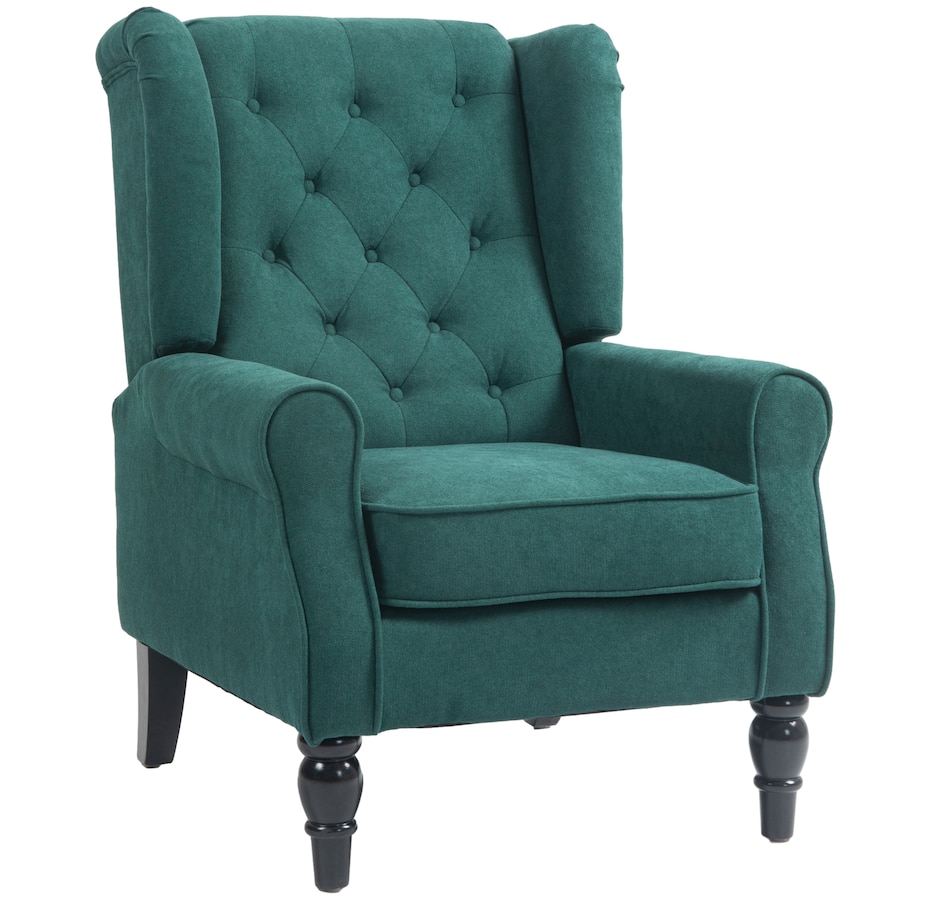 Image 926789_ST05.jpg, Product 926-789 / Price $254.99 - $299.99, HOMCOM Button-Tufted Accent Chair with High Wingback, Rounded Cushioned Armrests from HOMCOM on TSC.ca's Home & Garden department