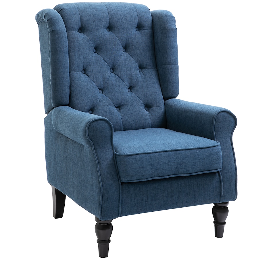 Image 926789_ST06.jpg, Product 926-789 / Price $254.99 - $299.99, HOMCOM Button-Tufted Accent Chair with High Wingback, Rounded Cushioned Armrests from HOMCOM on TSC.ca's Home & Garden department