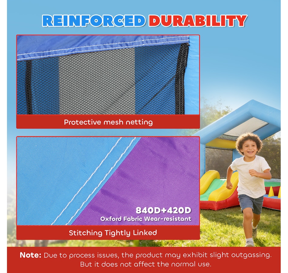 Image 926793_ALTMORE4.jpg, Product 926-793 / Price $249.99, Qaba Bouncy Castle for Kids with Slide, Ball Pit and Ring Toss Game, Blower from Qaba on TSC.ca's Home & Garden department
