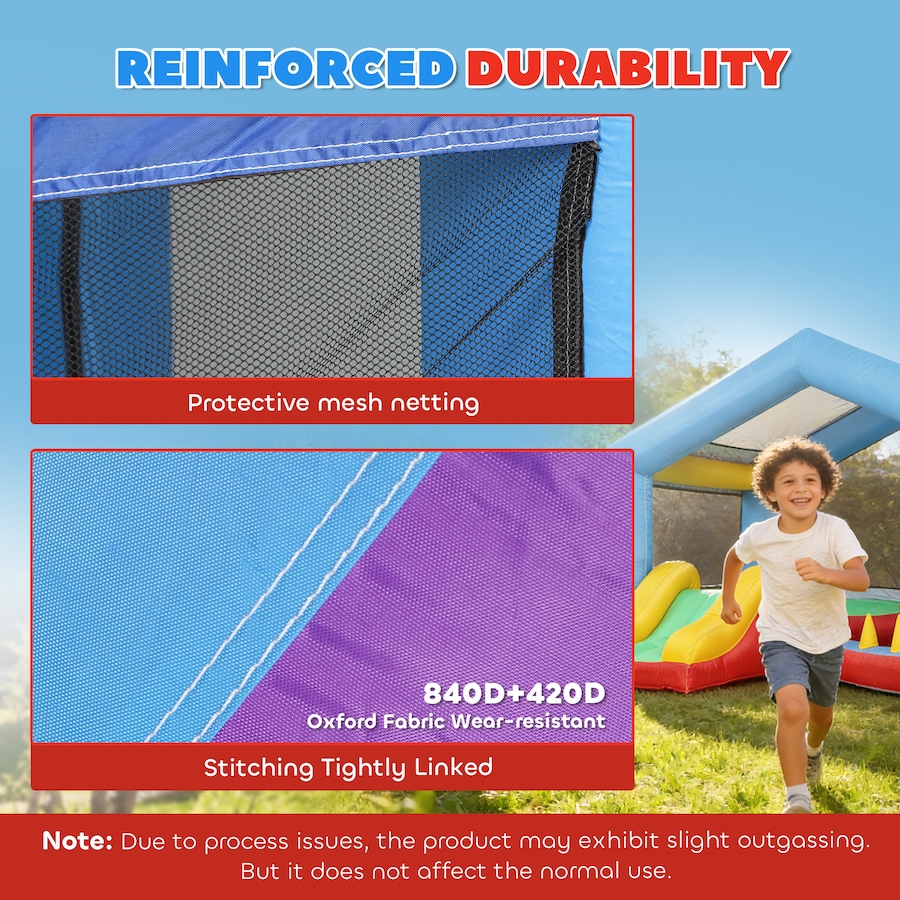 Image 926793_ALTMORE4.jpg, Product 926-793 / Price $233.99, Qaba Bouncy Castle for Kids with Slide, Ball Pit and Ring Toss Game, Blower from Qaba on TSC.ca's Home & Garden department