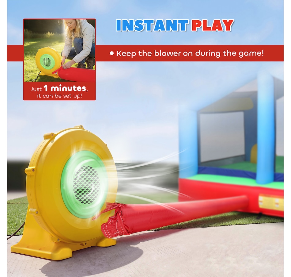 Image 926793_ALTMORE5.jpg, Product 926-793 / Price $249.99, Qaba Bouncy Castle for Kids with Slide, Ball Pit and Ring Toss Game, Blower from Qaba on TSC.ca's Home & Garden department
