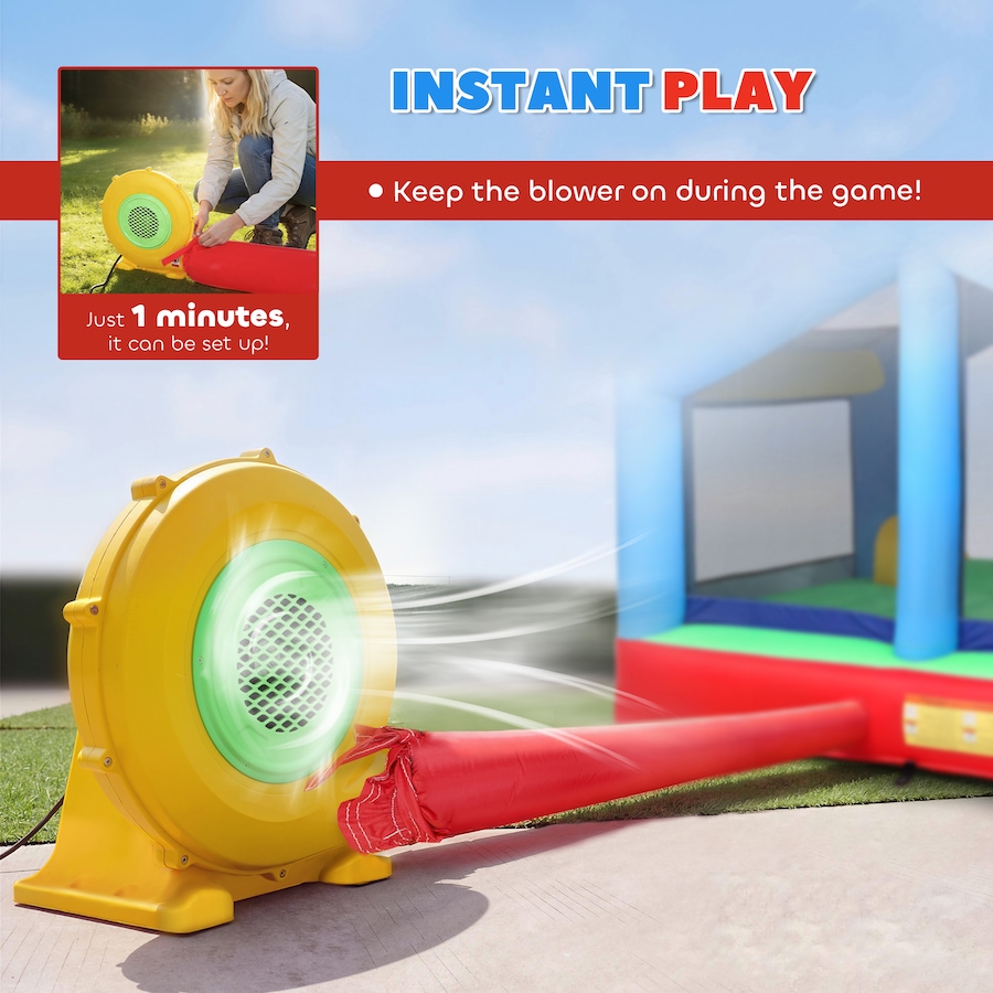 Image 926793_ALTMORE5.jpg, Product 926-793 / Price $233.99, Qaba Bouncy Castle for Kids with Slide, Ball Pit and Ring Toss Game, Blower from Qaba on TSC.ca's Home & Garden department