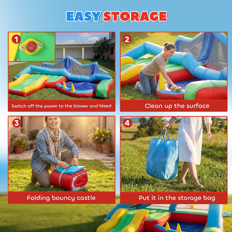 Image 926793_ALTMORE6.jpg, Product 926-793 / Price $233.99, Qaba Bouncy Castle for Kids with Slide, Ball Pit and Ring Toss Game, Blower from Qaba on TSC.ca's Home & Garden department