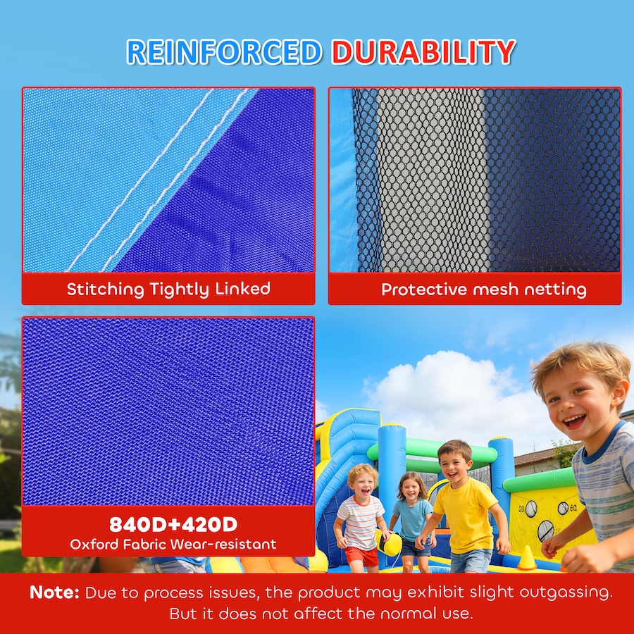 Image 926794_ALTMORE4.jpg, Product 926-794 / Price $334.99, Qaba Bouncy Castle for Kids with Slide, Pool/Ball Pit for Indoor Outdoor from Qaba on TSC.ca's Home & Garden department