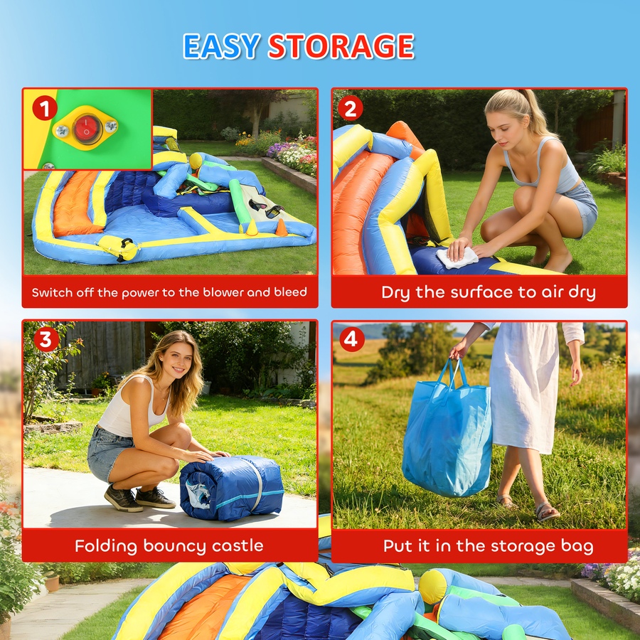 Image 926794_ALTMORE6.jpg, Product 926-794 / Price $334.99, Qaba Bouncy Castle for Kids with Slide, Pool/Ball Pit for Indoor Outdoor from Qaba on TSC.ca's Home & Garden department