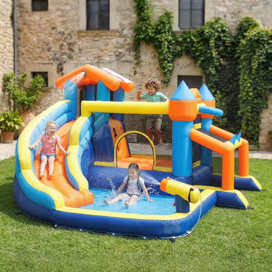 Image 926796_ALTMORE1.jpg, Product 926-796 / Price $359.99, Qaba Inflatable Bounce House with Slide, Pool/Ball Pit for Indoor Outdoor from Qaba on TSC.ca's Home & Garden department