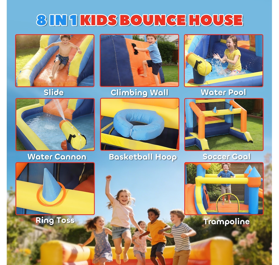Image 926796_ALTMORE3.jpg, Product 926-796 / Price $349.99, Qaba Inflatable Bounce House with Slide, Pool/Ball Pit for Indoor Outdoor from Qaba on TSC.ca's Home & Garden department