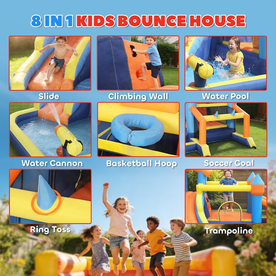 Image 926796_ALTMORE3.jpg, Product 926-796 / Price $359.99, Qaba Inflatable Bounce House with Slide, Pool/Ball Pit for Indoor Outdoor from Qaba on TSC.ca's Home & Garden department