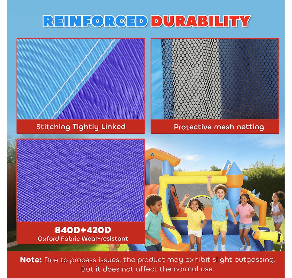Image 926796_ALTMORE4.jpg, Product 926-796 / Price $349.99, Qaba Inflatable Bounce House with Slide, Pool/Ball Pit for Indoor Outdoor from Qaba on TSC.ca's Home & Garden department