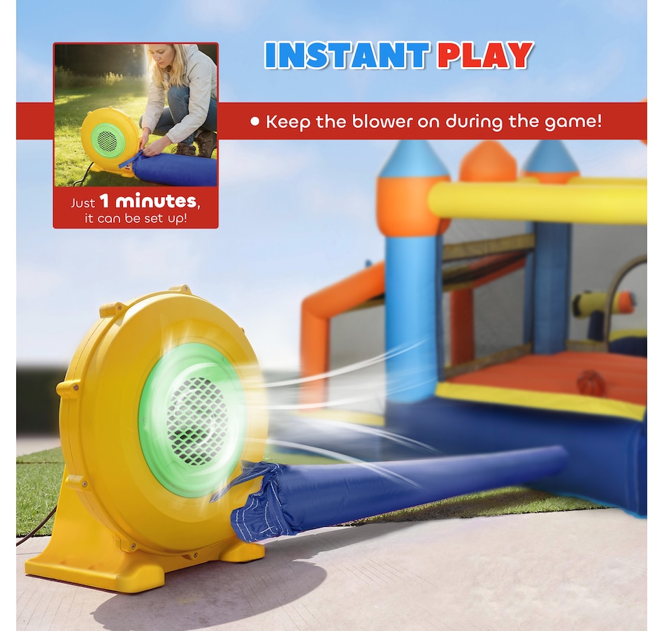 Image 926796_ALTMORE5.jpg, Product 926-796 / Price $349.99, Qaba Inflatable Bounce House with Slide, Pool/Ball Pit for Indoor Outdoor from Qaba on TSC.ca's Home & Garden department