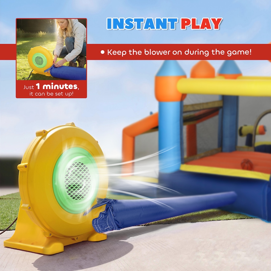 Image 926796_ALTMORE5.jpg, Product 926-796 / Price $359.99, Qaba Inflatable Bounce House with Slide, Pool/Ball Pit for Indoor Outdoor from Qaba on TSC.ca's Home & Garden department