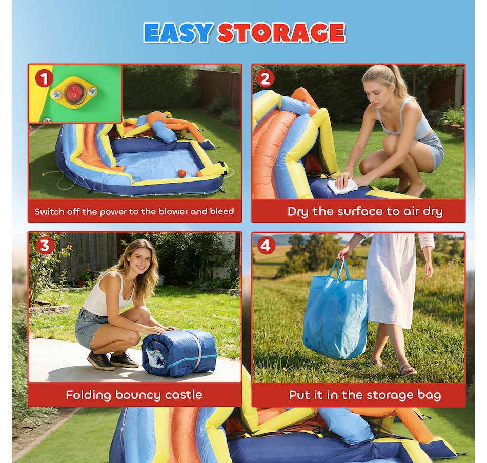 Image 926796_ALTMORE6.jpg, Product 926-796 / Price $349.99, Qaba Inflatable Bounce House with Slide, Pool/Ball Pit for Indoor Outdoor from Qaba on TSC.ca's Home & Garden department