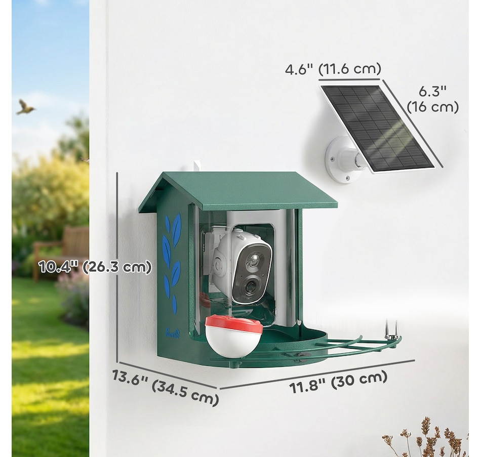 Image 926805_ALTMORE2.jpg, Product 926-805 / Price $89.99, PawHut Smart Bird Feeder Camera with AI Identify, 2K HD Live Video from PawHut on TSC.ca's Home & Garden department