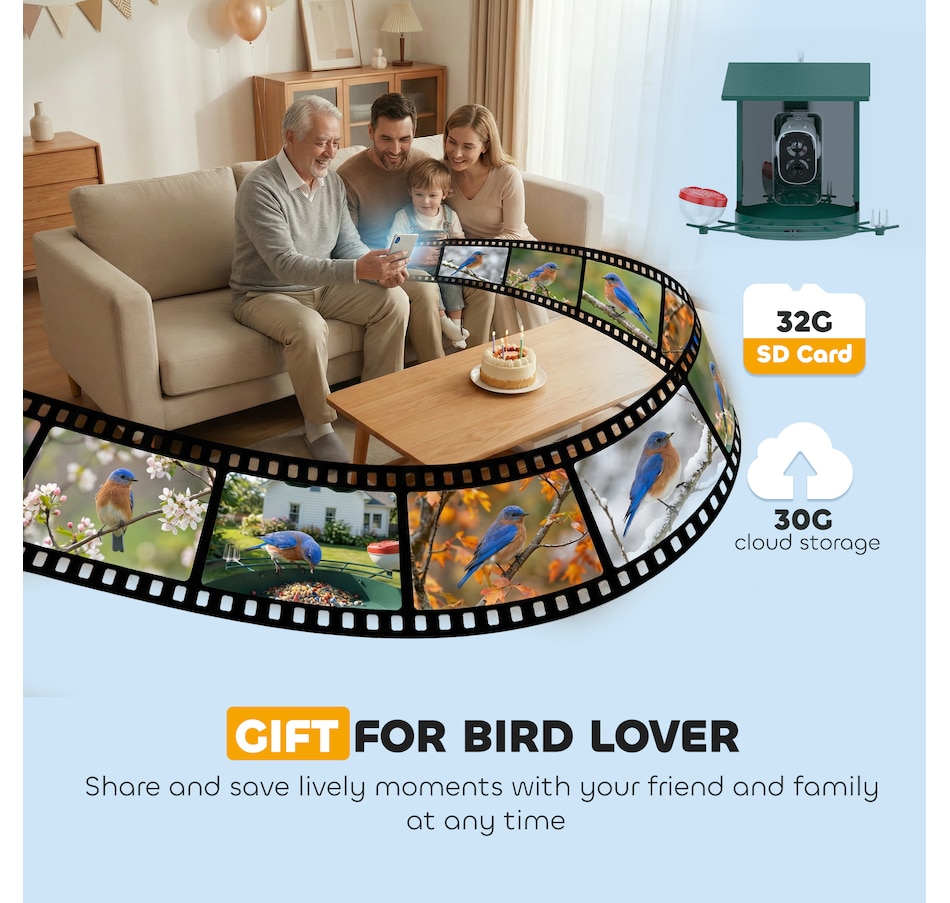 Image 926805_ALTMORE5.jpg, Product 926-805 / Price $89.99, PawHut Smart Bird Feeder Camera with AI Identify, 2K HD Live Video from PawHut on TSC.ca's Home & Garden department