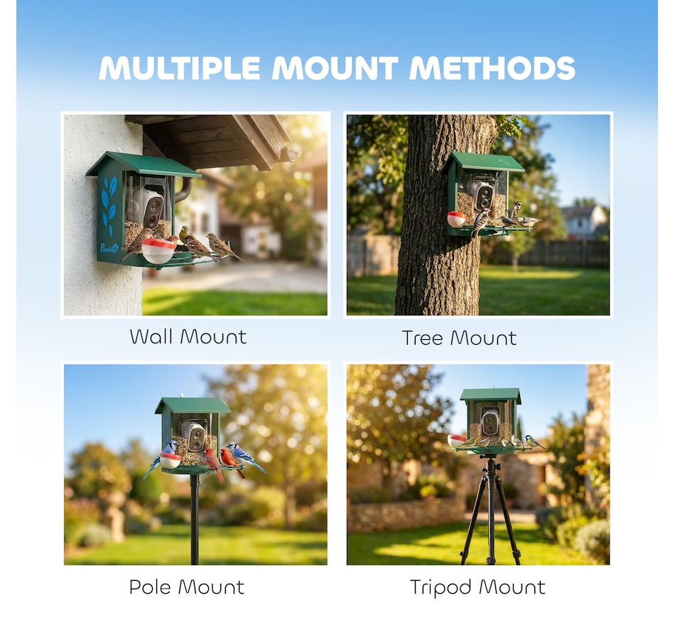 Image 926805_ALTMORE8.jpg, Product 926-805 / Price $89.99, PawHut Smart Bird Feeder Camera with AI Identify, 2K HD Live Video from PawHut on TSC.ca's Home & Garden department