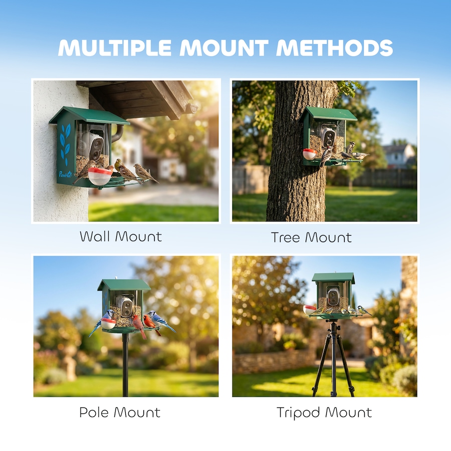 Image 926805_ALTMORE8.jpg, Product 926-805 / Price $122.99, PawHut Smart Bird Feeder Camera with AI Identify, 2K HD Live Video from PawHut on TSC.ca's Home & Garden department