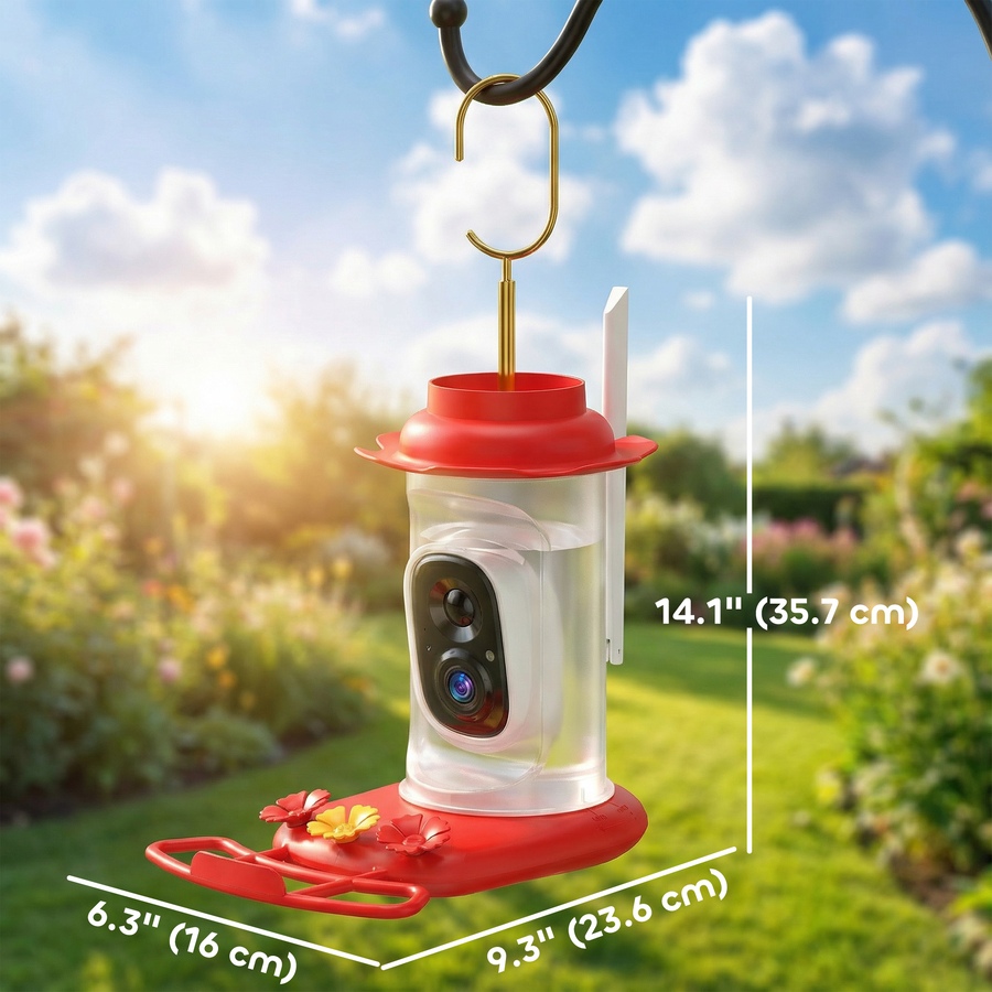 Image 926806_ALTMORE2.jpg, Product 926-806 / Price $84.99, PawHut Smart Bird Feeder with 2K HD Camera, Bird Feeder Camera AI Identify from PawHut on TSC.ca's Home & Garden department
