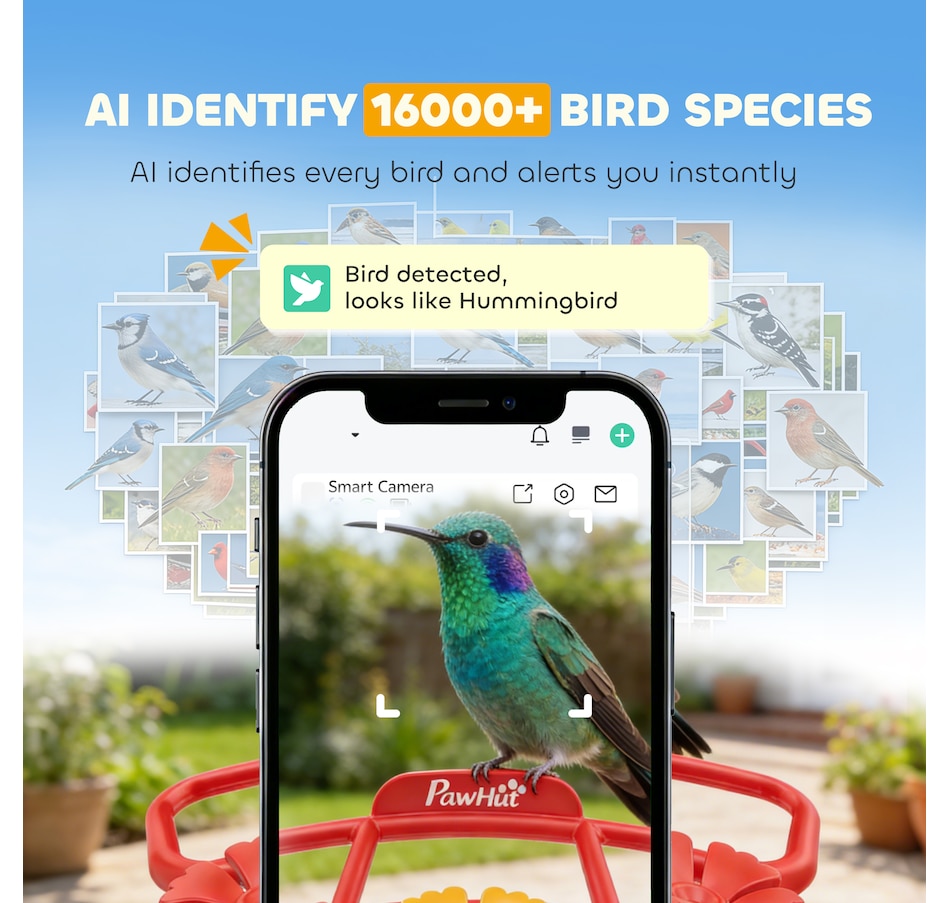 Image 926806_ALTMORE3.jpg, Product 926-806 / Price $82.99, PawHut Smart Bird Feeder with 2K HD Camera, Bird Feeder Camera AI Identify from PawHut on TSC.ca's Home & Garden department