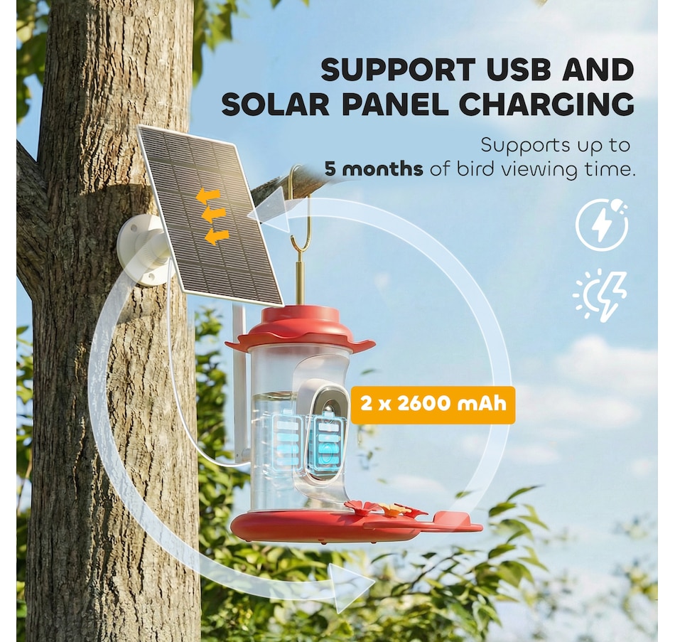 Image 926806_ALTMORE6.jpg, Product 926-806 / Price $82.99, PawHut Smart Bird Feeder with 2K HD Camera, Bird Feeder Camera AI Identify from PawHut on TSC.ca's Home & Garden department