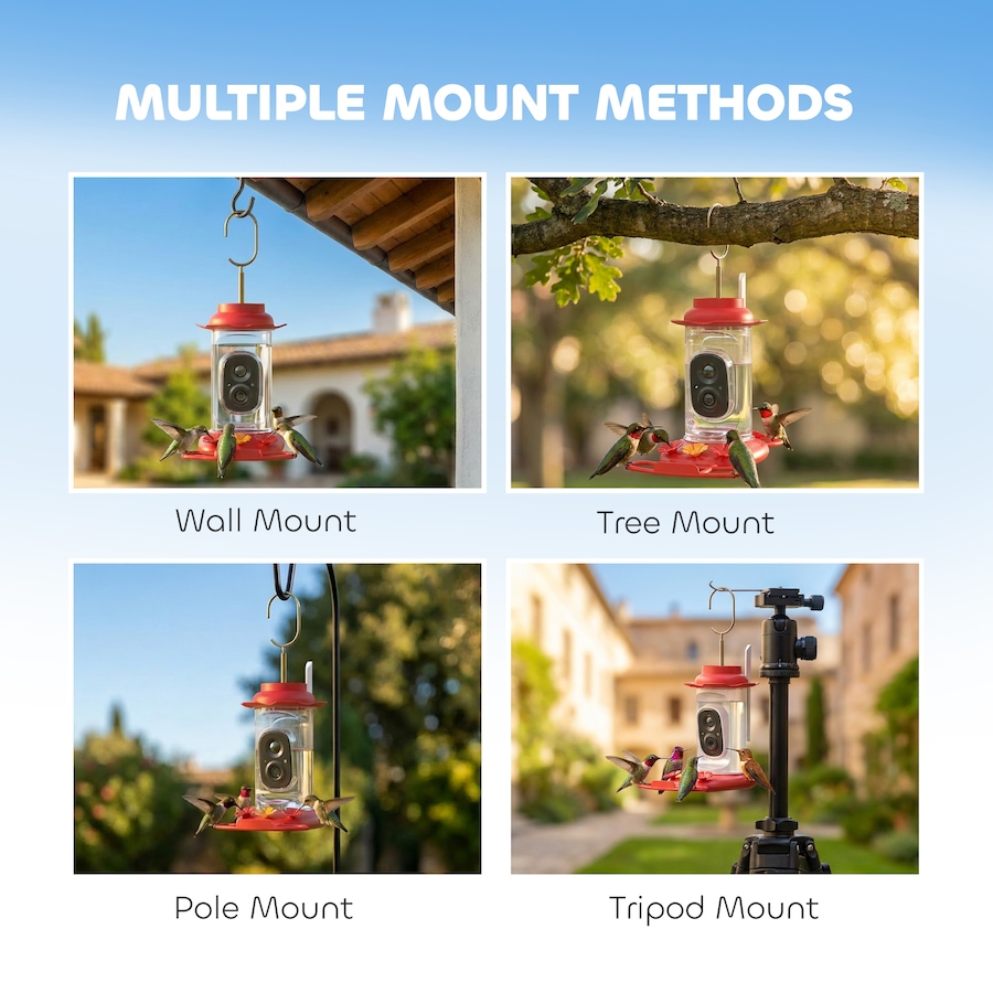 Image 926806_ALTMORE7.jpg, Product 926-806 / Price $84.99, PawHut Smart Bird Feeder with 2K HD Camera, Bird Feeder Camera AI Identify from PawHut on TSC.ca's Home & Garden department