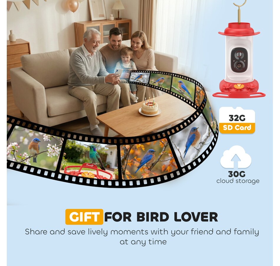 Image 926806_ALTMORE8.jpg, Product 926-806 / Price $82.99, PawHut Smart Bird Feeder with 2K HD Camera, Bird Feeder Camera AI Identify from PawHut on TSC.ca's Home & Garden department