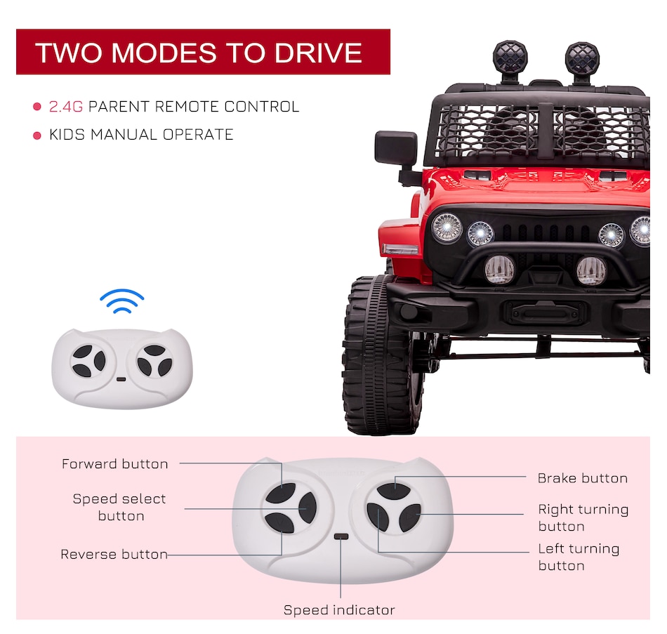 Image 926830_ALTMORE4.jpg, Product 926-830 / Price $201.99, Aosom 12V Ride On Car Off Road Truck for kids SUV Electric Battery Powered from Aosom on TSC.ca's Toys & Hobbies department