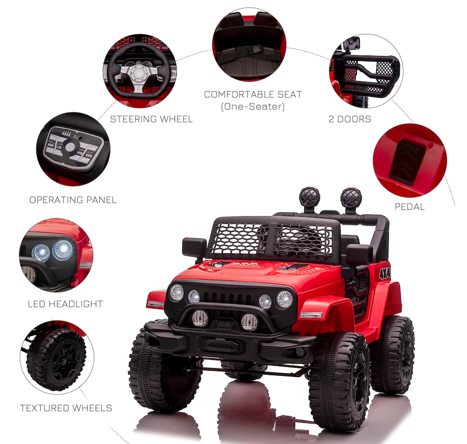 Image 926830_ALTMORE6.jpg, Product 926-830 / Price $201.99, Aosom 12V Ride On Car Off Road Truck for kids SUV Electric Battery Powered from Aosom on TSC.ca's Toys & Hobbies department