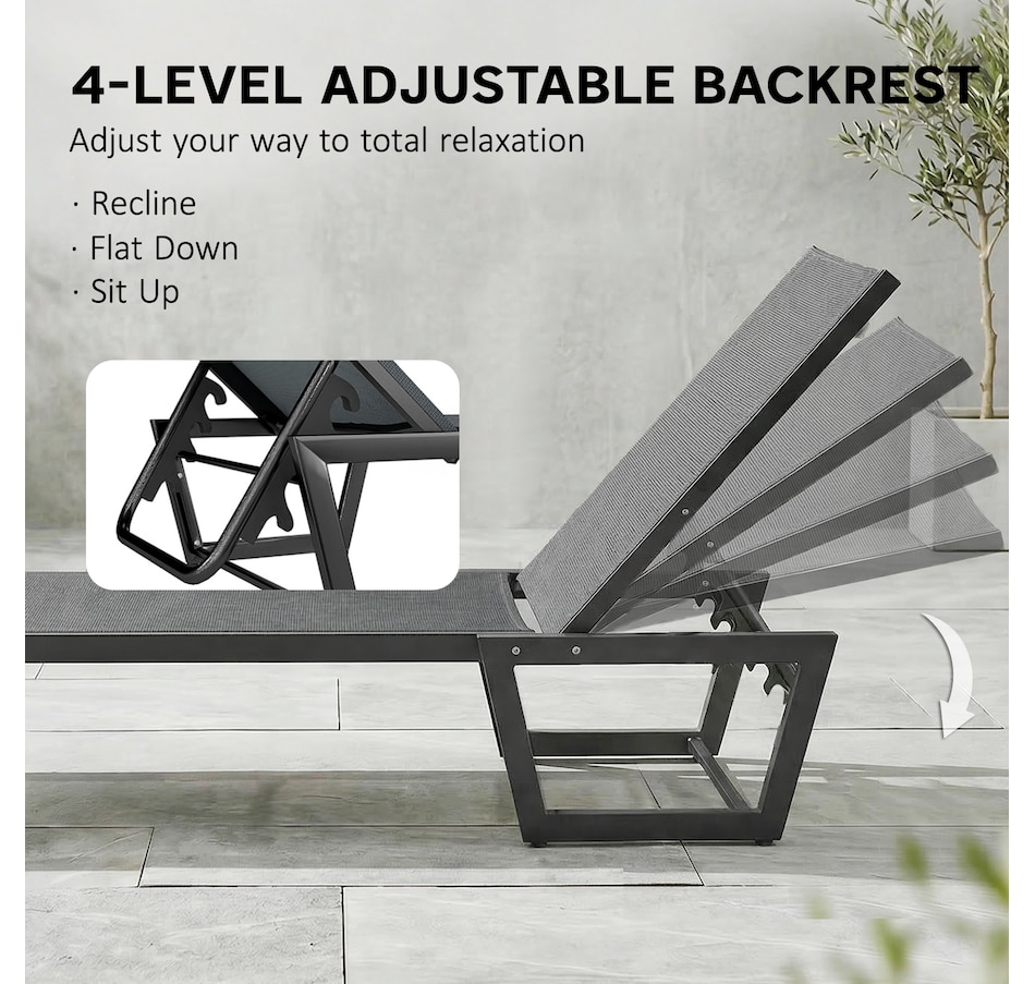 Image 926853_ALTMORE4.jpg, Product 926-853 / Price $134.99, Outsunny Lounge Chair Outdoor, 63 cm Wide Chaise Lounge Tanning Chair from Outsunny on TSC.ca's Home & Garden department