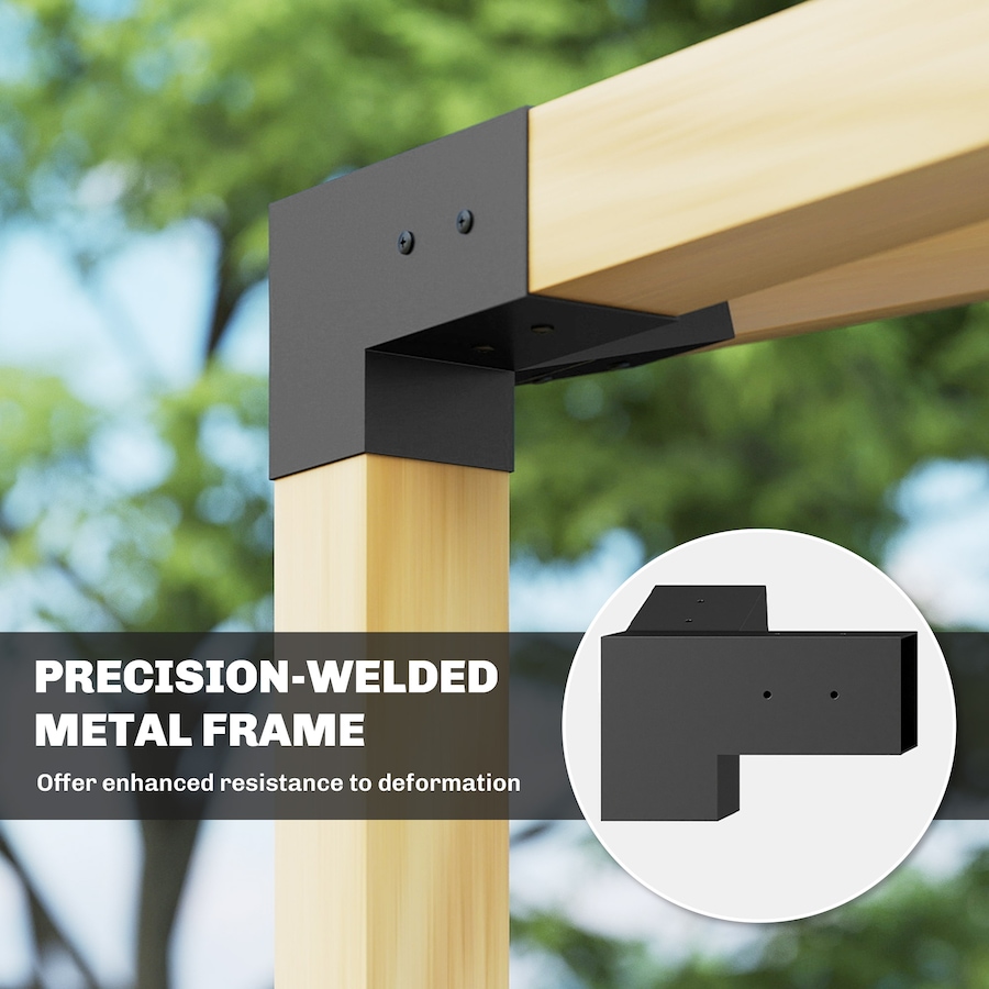 Image 926869_ALTMORE5.jpg, Product 926-869 / Price $129.99, Outsunny Pergola Brackets, 15° Slanted Roof Pergola Bracket Kit, Black from Outsunny on TSC.ca's Home & Garden department