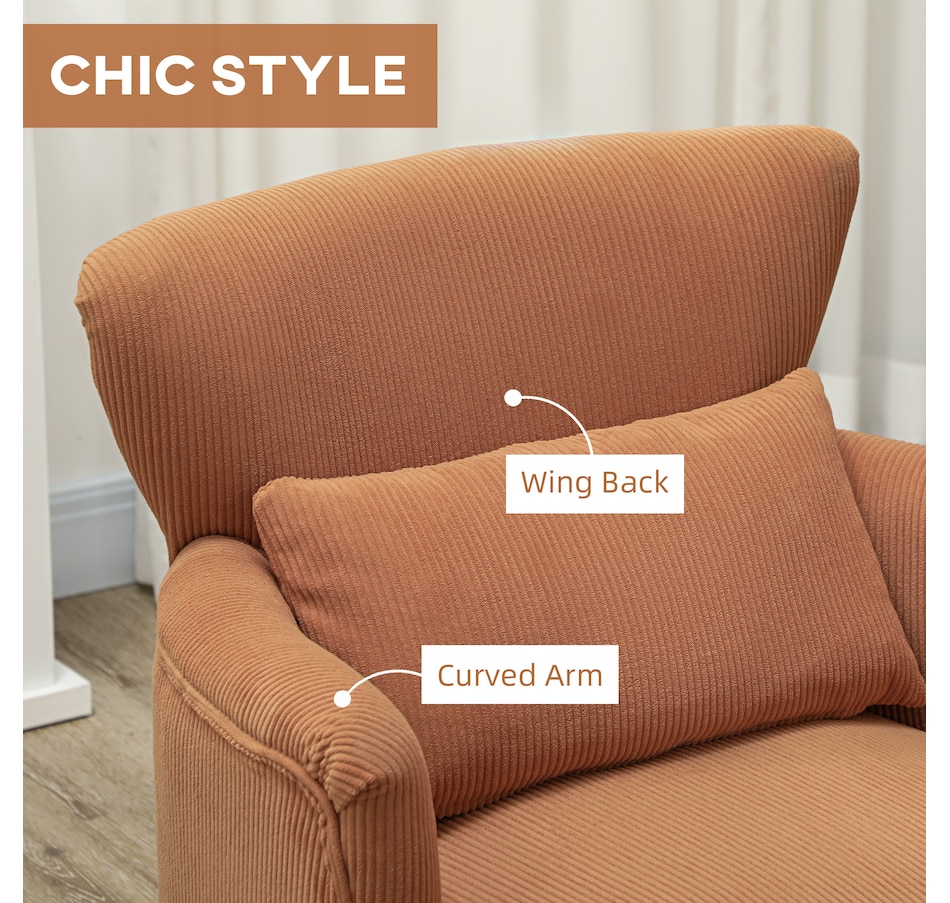 Image 926929_ALTMORE14.jpg, Product 926-929 / Price $179.99 - $199.99, HOMCOM Upholstered Accent Chair with Wood Legs for Living Room from HOMCOM on TSC.ca's Home & Garden department
