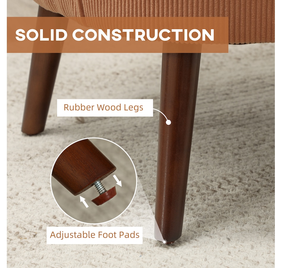 Image 926929_ALTMORE15.jpg, Product 926-929 / Price $179.99 - $199.99, HOMCOM Upholstered Accent Chair with Wood Legs for Living Room from HOMCOM on TSC.ca's Home & Garden department
