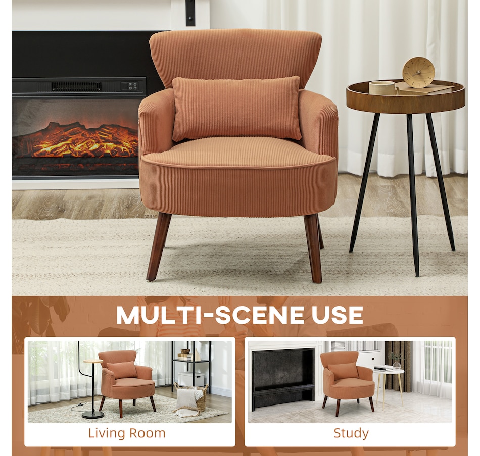 Image 926929_ALTMORE16.jpg, Product 926-929 / Price $179.99 - $199.99, HOMCOM Upholstered Accent Chair with Wood Legs for Living Room from HOMCOM on TSC.ca's Home & Garden department