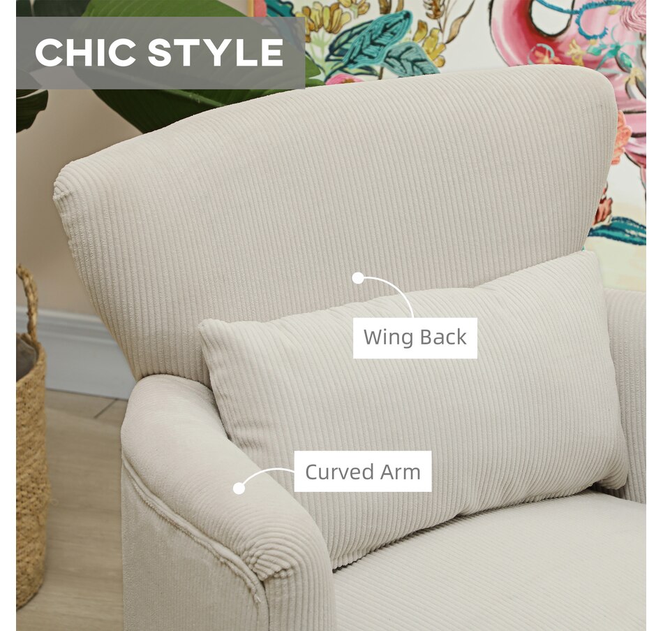 Image 926929_ALTMORE22.jpg, Product 926-929 / Price $179.99 - $199.99, HOMCOM Upholstered Accent Chair with Wood Legs for Living Room from HOMCOM on TSC.ca's Home & Garden department