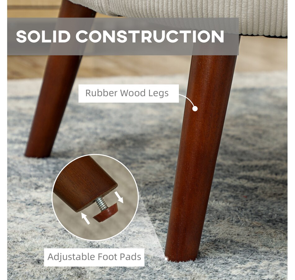 Image 926929_ALTMORE23.jpg, Product 926-929 / Price $179.99 - $199.99, HOMCOM Upholstered Accent Chair with Wood Legs for Living Room from HOMCOM on TSC.ca's Home & Garden department