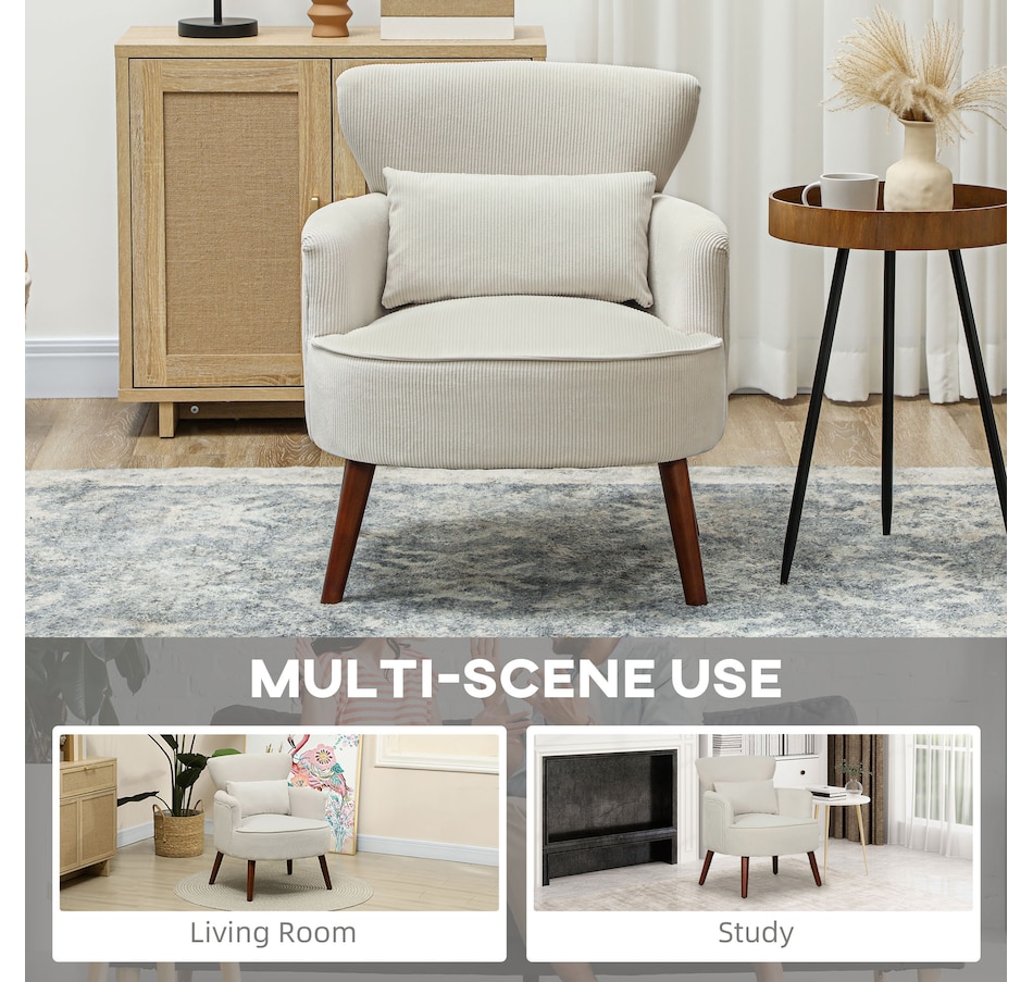 Image 926929_ALTMORE24.jpg, Product 926-929 / Price $179.99 - $199.99, HOMCOM Upholstered Accent Chair with Wood Legs for Living Room from HOMCOM on TSC.ca's Home & Garden department