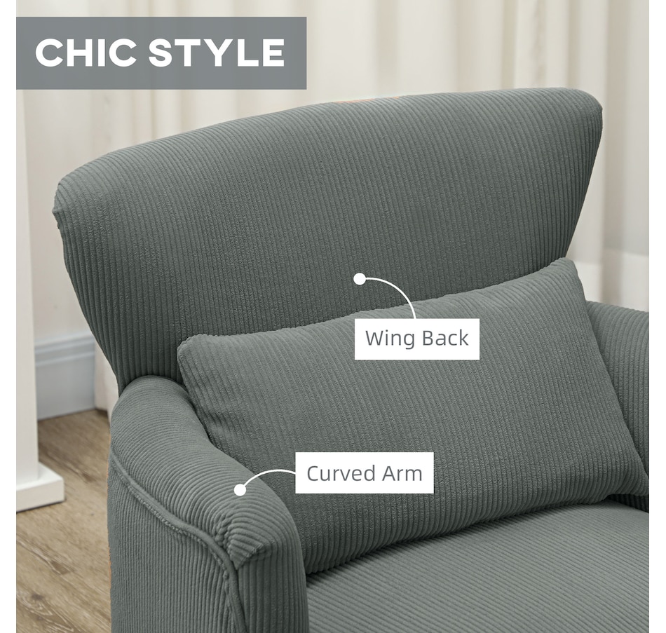 Image 926929_ALTMORE30.jpg, Product 926-929 / Price $179.99 - $199.99, HOMCOM Upholstered Accent Chair with Wood Legs for Living Room from HOMCOM on TSC.ca's Home & Garden department