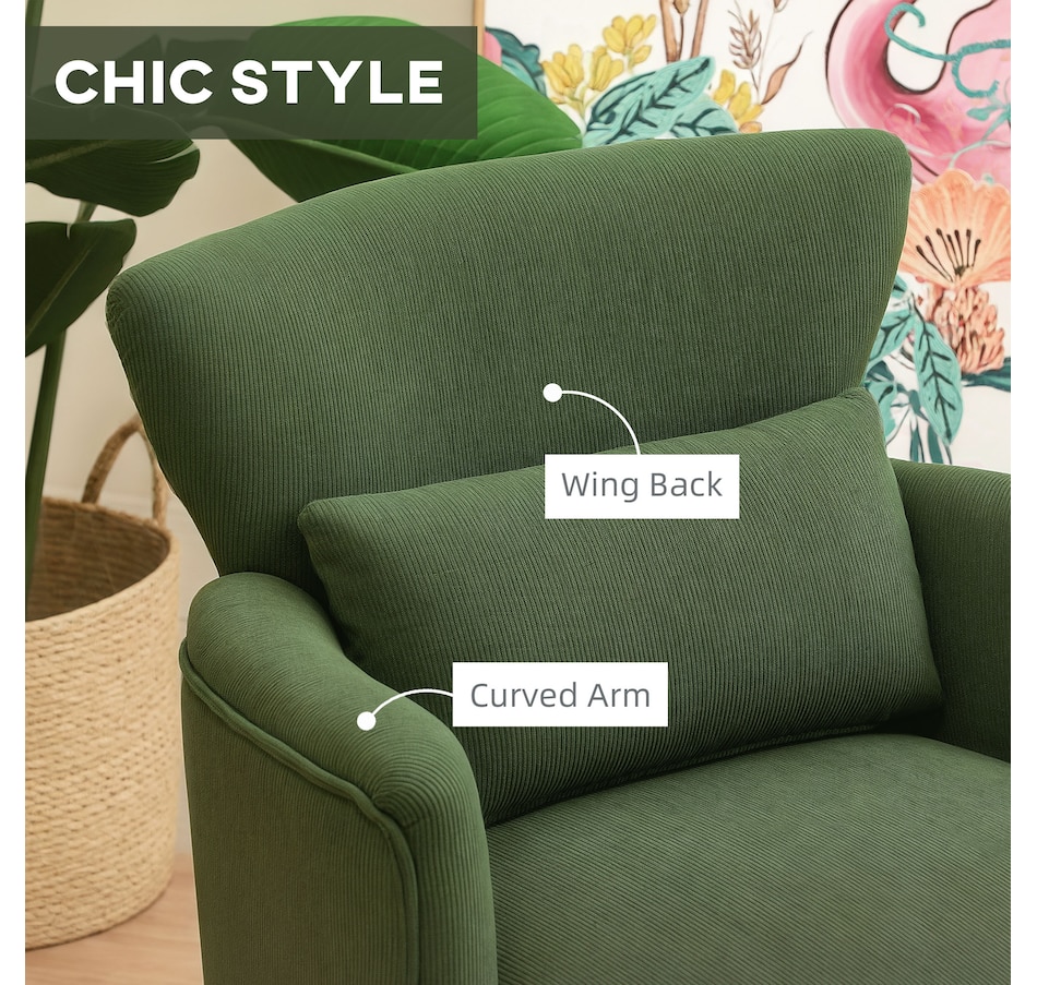 Image 926929_ALTMORE5.jpg, Product 926-929 / Price $179.99 - $199.99, HOMCOM Upholstered Accent Chair with Wood Legs for Living Room from HOMCOM on TSC.ca's Home & Garden department