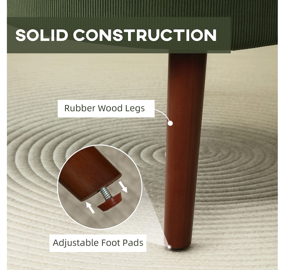 Image 926929_ALTMORE6.jpg, Product 926-929 / Price $179.99 - $199.99, HOMCOM Upholstered Accent Chair with Wood Legs for Living Room from HOMCOM on TSC.ca's Home & Garden department