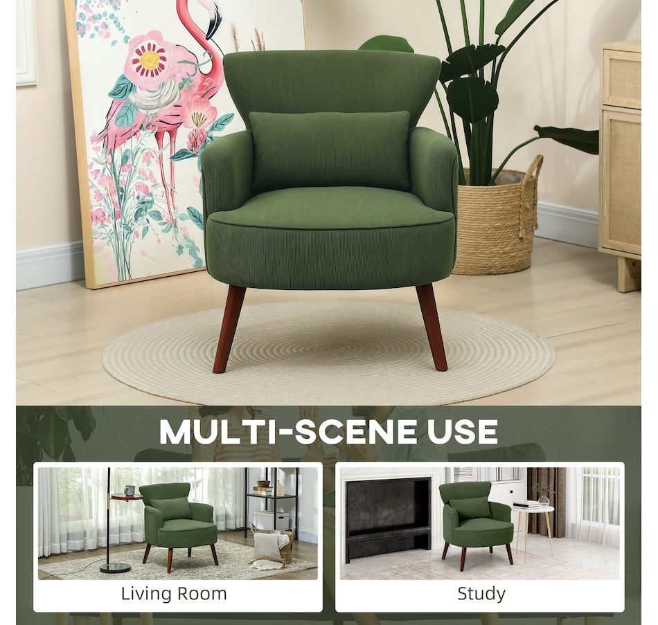 Image 926929_ALTMORE7.jpg, Product 926-929 / Price $179.99 - $199.99, HOMCOM Upholstered Accent Chair with Wood Legs for Living Room from HOMCOM on TSC.ca's Home & Garden department