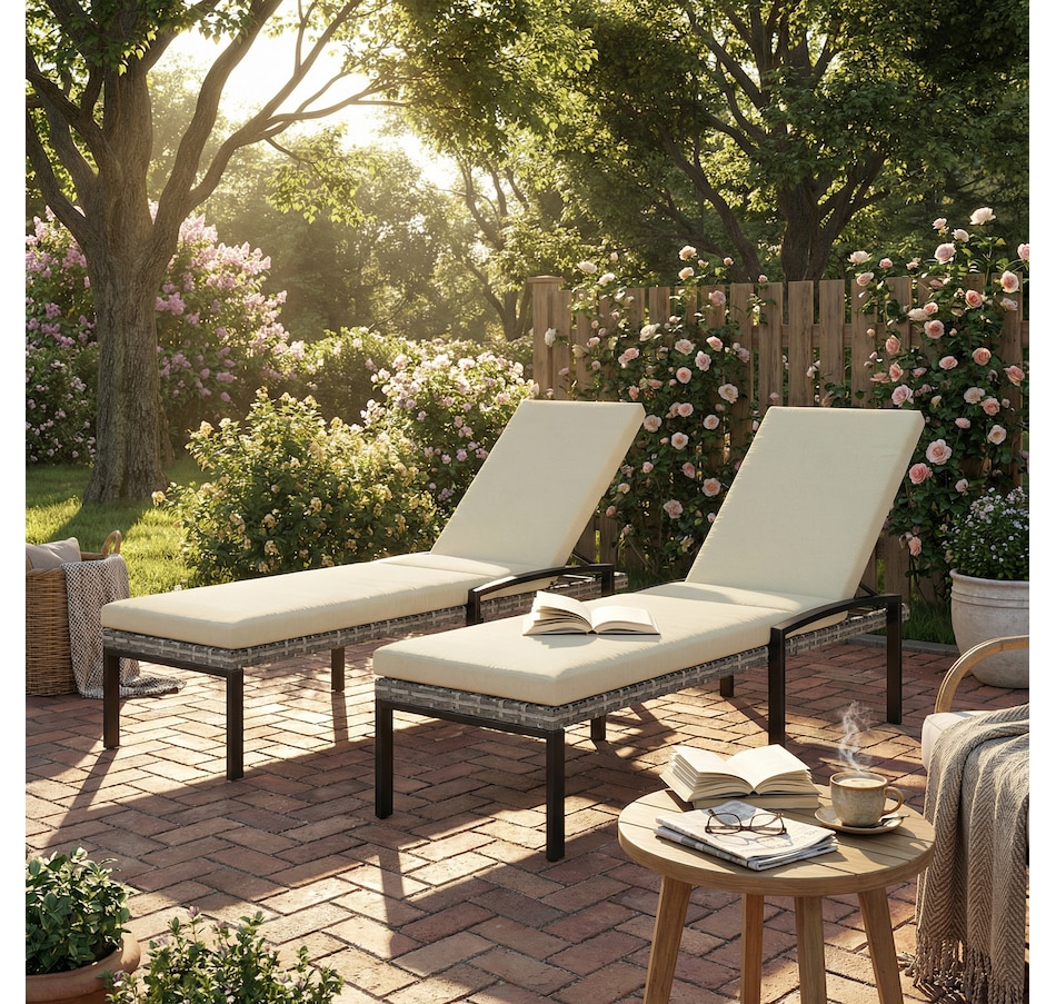 Image 926933_ALTMORE1.jpg, Product 926-933 / Price $309.99 - $339.99, Outsunny Chaise Lounge Chairs Outdoor, Set of 2 Wicker Patio Lounge Chairs from Outsunny on TSC.ca's Home & Garden department