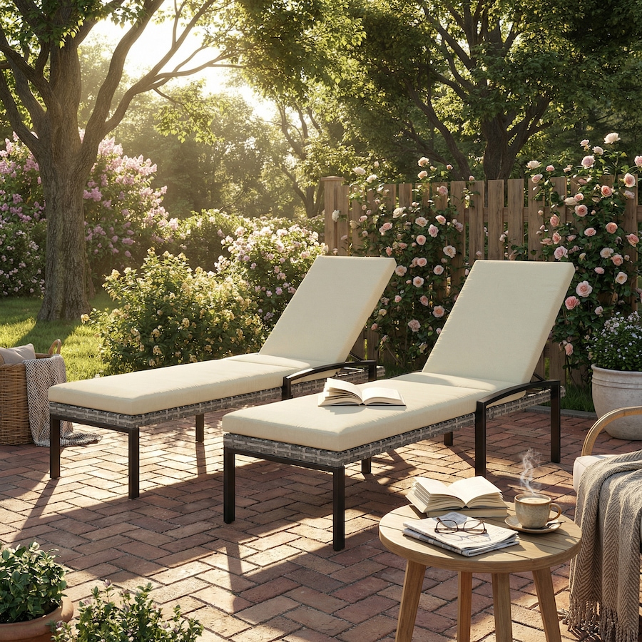 Image 926933_ALTMORE1.jpg, Product 926-933 / Price $356.99, Outsunny Chaise Lounge Chairs Outdoor, Set of 2 Wicker Patio Lounge Chairs from Outsunny on TSC.ca's Home & Garden department