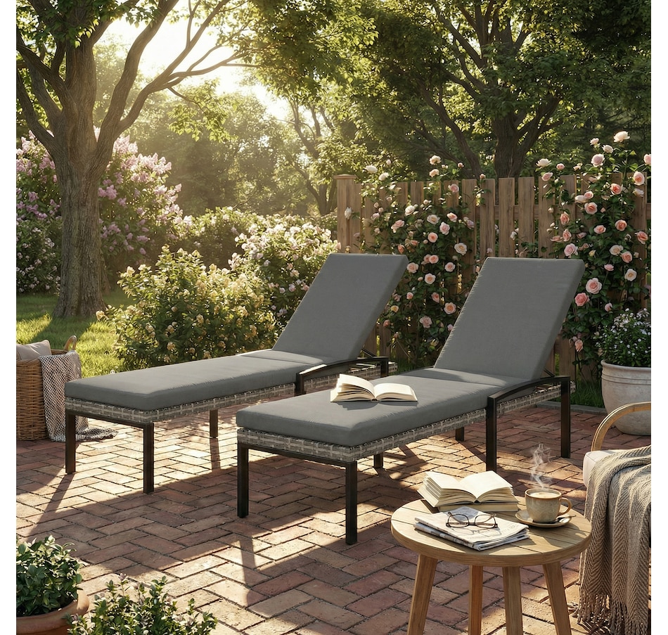 Image 926933_ALTMORE10.jpg, Product 926-933 / Price $309.99 - $339.99, Outsunny Chaise Lounge Chairs Outdoor, Set of 2 Wicker Patio Lounge Chairs from Outsunny on TSC.ca's Home & Garden department