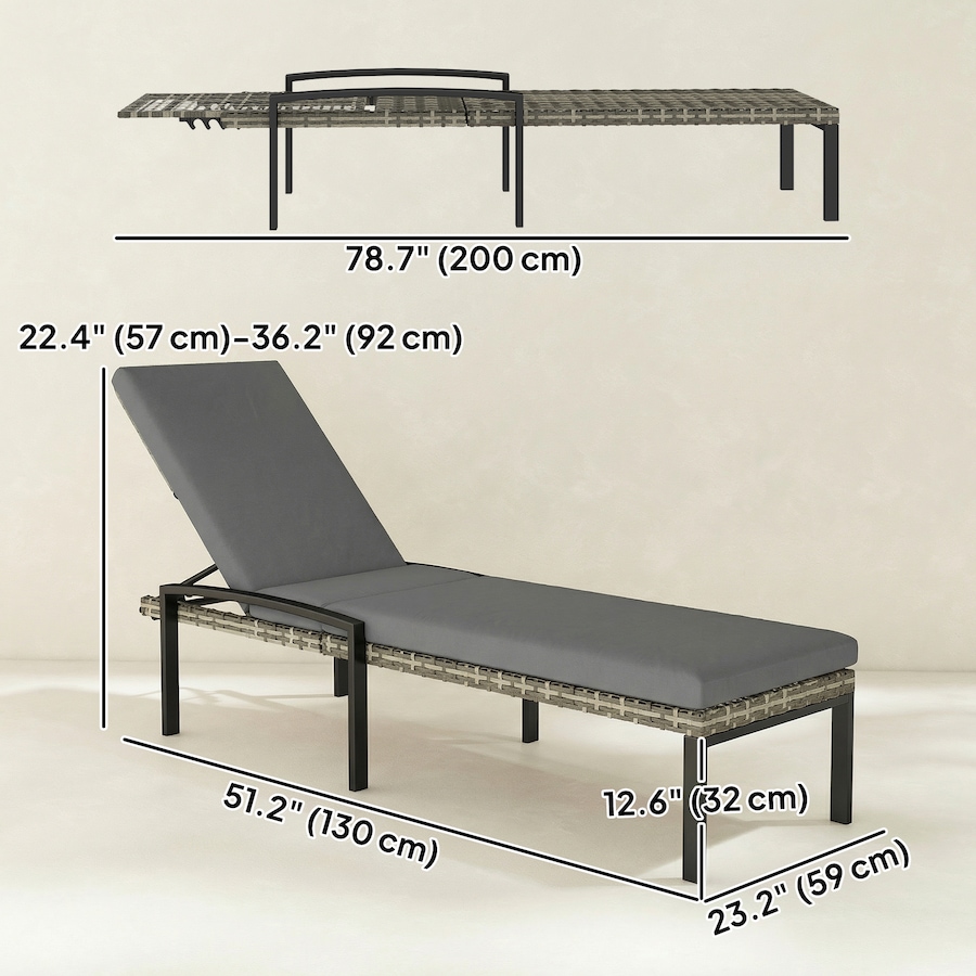 Image 926933_ALTMORE11.jpg, Product 926-933 / Price $356.99, Outsunny Chaise Lounge Chairs Outdoor, Set of 2 Wicker Patio Lounge Chairs from Outsunny on TSC.ca's Home & Garden department