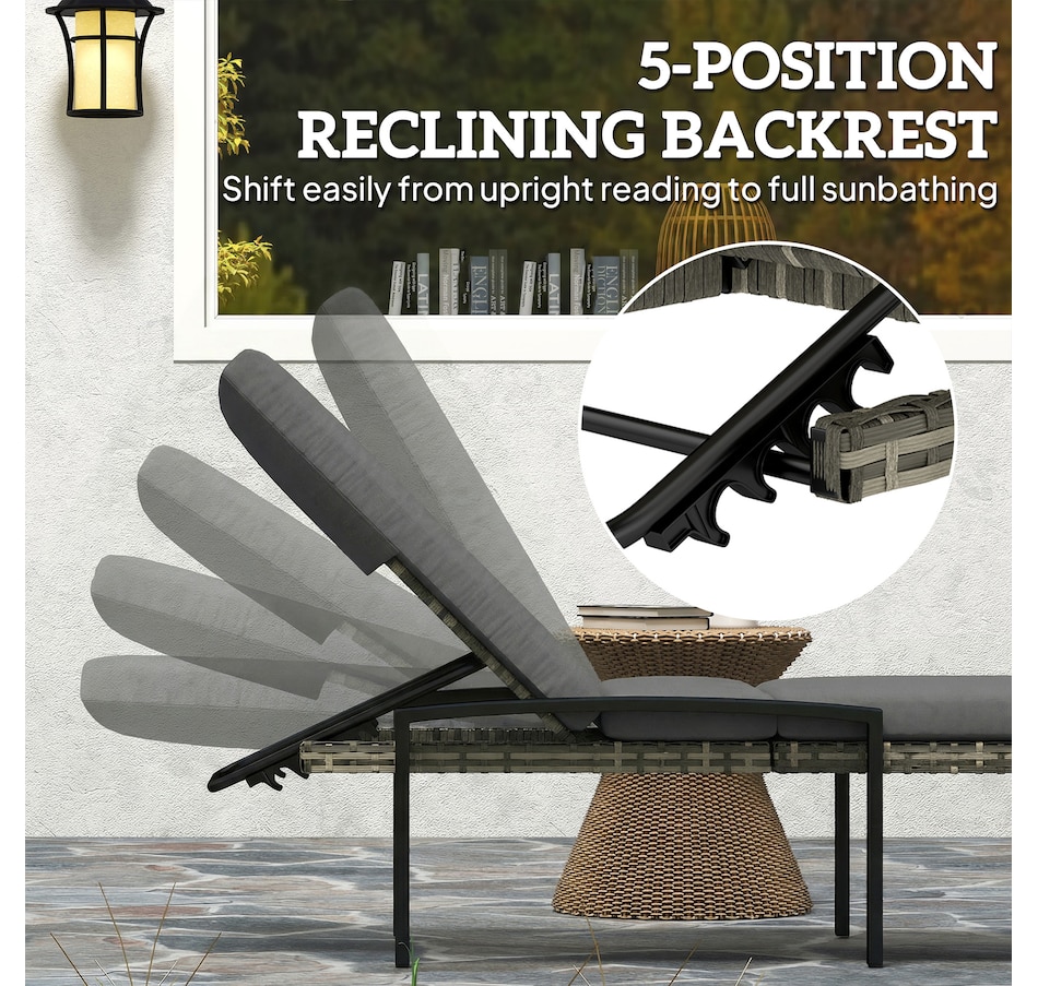 Image 926933_ALTMORE12.jpg, Product 926-933 / Price $309.99 - $339.99, Outsunny Chaise Lounge Chairs Outdoor, Set of 2 Wicker Patio Lounge Chairs from Outsunny on TSC.ca's Home & Garden department